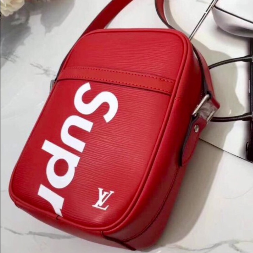 Red SUP LV Crossbody bag